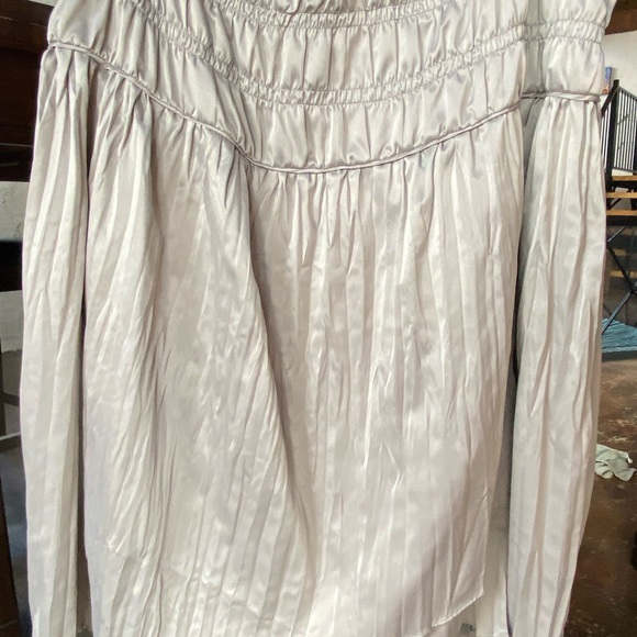 Vintage Sundance Dove Gray Silky A-line Skirt Size 14 - Picture 11 of 12